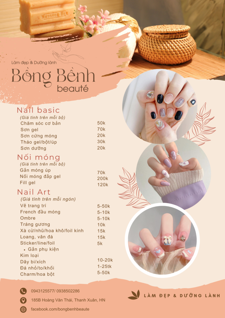 bang gia nails bong benh beaute